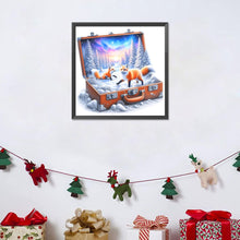 Load image into Gallery viewer, Diamond Painting - Full Round - Snow fox in the suitcase (40*40CM)