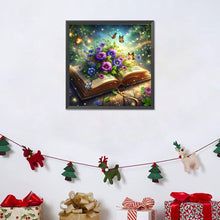 Load image into Gallery viewer, Diamond Painting - Full Round - Flowers on the book (40*40CM)