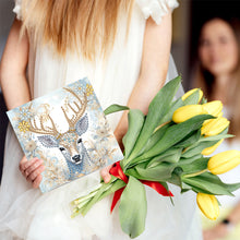 Load image into Gallery viewer, 6Pcs Christmas Snowman Diamond Painting Greeting Card for Holiday Party Favors