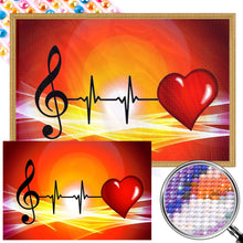Load image into Gallery viewer, AB Diamond Painting - Full Round - Music heart (45*30CM)