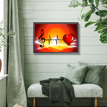 Load image into Gallery viewer, AB Diamond Painting - Full Round - Music heart (45*30CM)