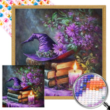 Load image into Gallery viewer, AB Diamond Painting - Full Round - Book witch hat (45*45CM)