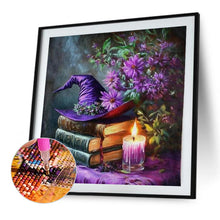 Load image into Gallery viewer, AB Diamond Painting - Full Round - Book witch hat (45*45CM)