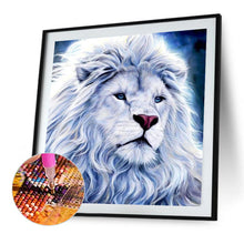 Load image into Gallery viewer, AB Diamond Painting - Full Round - White lion (45*45CM)