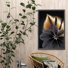 Load image into Gallery viewer, Diamond Painting - Full Square - Black and gold flowers (40*60CM)