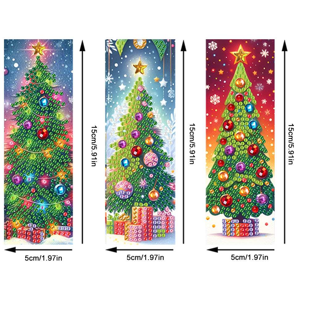 3Pcs Special Shape Book Pumpkin 5D DIY Diamond Painting Bookmark for Book Lovers