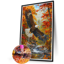 Load image into Gallery viewer, AB Diamond Painting - Full Round - Bald eagle in the autumn forest (40*60CM)
