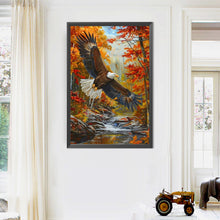 Load image into Gallery viewer, AB Diamond Painting - Full Round - Bald eagle in the autumn forest (40*60CM)