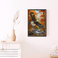 Load image into Gallery viewer, AB Diamond Painting - Full Round - Bald eagle in the autumn forest (40*60CM)