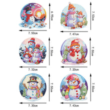 Load image into Gallery viewer, 6Pcs Acrylic Snowman Diamond Painting Art Fridge Magnet for Adults Beginners