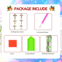 Load image into Gallery viewer, 6Pcs Acrylic Cross Diamond Painting Art Fridge Magnet for Adults Beginners