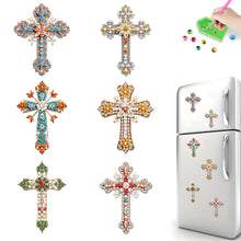 Load image into Gallery viewer, 6Pcs Acrylic Cross Diamond Painting Art Fridge Magnet for Adults Beginners