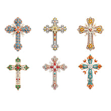 Load image into Gallery viewer, 6Pcs Acrylic Cross Diamond Painting Art Fridge Magnet for Adults Beginners