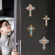 Load image into Gallery viewer, 6Pcs Acrylic Cross Diamond Painting Art Fridge Magnet for Adults Beginners