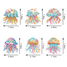 Load image into Gallery viewer, 6Pcs Acrylic Jellyfish Diamond Painting Art Fridge Magnet for Adults Beginners