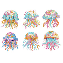 Load image into Gallery viewer, 6Pcs Acrylic Jellyfish Diamond Painting Art Fridge Magnet for Adults Beginners