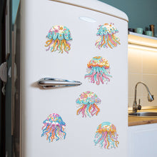 Load image into Gallery viewer, 6Pcs Acrylic Jellyfish Diamond Painting Art Fridge Magnet for Adults Beginners