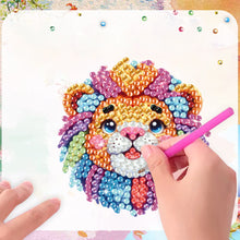 Load image into Gallery viewer, 6Pcs Acrylic Animal Head Diamond Painting Art Fridge Magnet for Adults Beginners