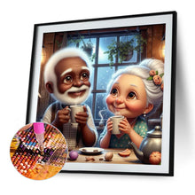 Load image into Gallery viewer, Diamond Painting - Full Round - Drink Grandpa and grandma with hot drinks (40*40CM)