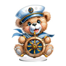 Load image into Gallery viewer, Acrylic Special Shape Sailing Bear DIY Diamond Painting Desktop Ornaments