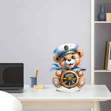 Load image into Gallery viewer, Acrylic Special Shape Sailing Bear DIY Diamond Painting Desktop Ornaments