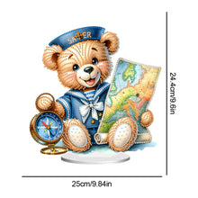 Load image into Gallery viewer, Acrylic Special Shape Sailing Bear DIY Diamond Painting Desktop Ornaments