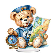 Load image into Gallery viewer, Acrylic Special Shape Sailing Bear DIY Diamond Painting Desktop Ornaments