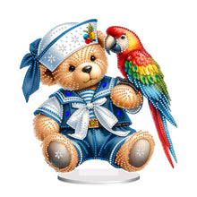 Load image into Gallery viewer, Acrylic Special Shape Sailing Bear DIY Diamond Painting Desktop Ornaments