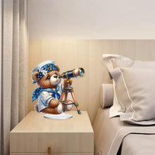 Load image into Gallery viewer, Acrylic Special Shape Sailing Bear DIY Diamond Painting Desktop Ornaments