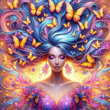 Load image into Gallery viewer, Diamond Painting - Full Square - Butterfly girl (30*30CM)