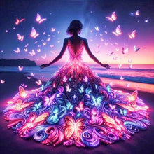 Load image into Gallery viewer, Diamond Painting - Full Square - Butterfly girl (30*30CM)