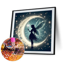 Load image into Gallery viewer, Diamond Painting - Full Square - Silhouette of elves under the moon (30*30CM)