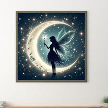 Load image into Gallery viewer, Diamond Painting - Full Square - Silhouette of elves under the moon (30*30CM)