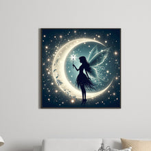 Load image into Gallery viewer, Diamond Painting - Full Square - Silhouette of elves under the moon (30*30CM)