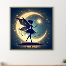 Load image into Gallery viewer, Diamond Painting - Full Square - Silhouette of elves under the moon (30*30CM)