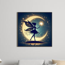 Load image into Gallery viewer, Diamond Painting - Full Square - Silhouette of elves under the moon (30*30CM)