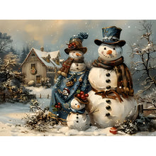 Load image into Gallery viewer, Diamond Painting - Full Round - Winter snowman (40*30CM)