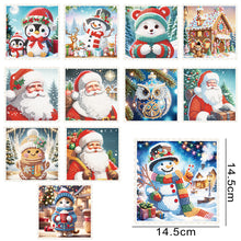 Load image into Gallery viewer, 12Pcs Christmas Diamond Daily Wish Card Santa Claus Penguin for Adults Beginners