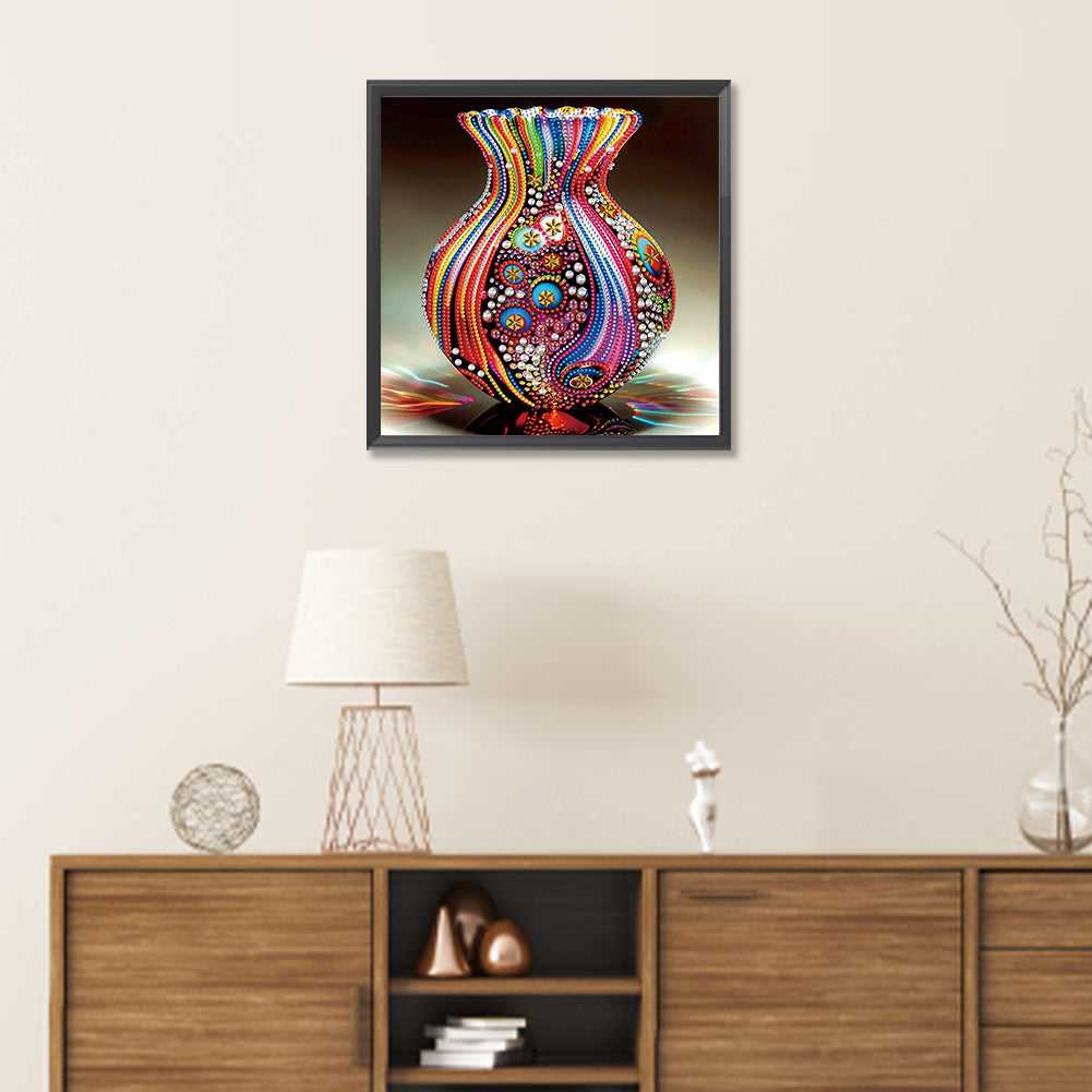 Diamond Painting - Partial Special Shaped - Art vase (30*30CM)