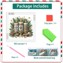 Load image into Gallery viewer, Diamond Painting - Partial Special Shaped - Christmas atmosphere candles (30*30CM)