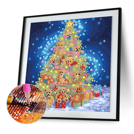 Diamond Painting - Partial Special Shaped - Christmas tree (30*30CM)