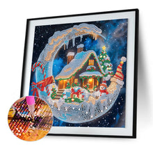 Load image into Gallery viewer, Diamond Painting - Partial Special Shaped - Christmas moonlight house (30*30CM)
