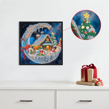 Load image into Gallery viewer, Diamond Painting - Partial Special Shaped - Christmas moonlight house (30*30CM)