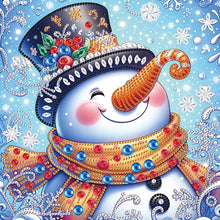 Load image into Gallery viewer, Diamond Painting - Partial Special Shaped - Winter snowman (30*30CM)