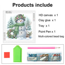 Load image into Gallery viewer, Diamond Painting - Partial Special Shaped - Winter snowman (30*30CM)