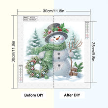 Load image into Gallery viewer, Diamond Painting - Partial Special Shaped - Winter snowman (30*30CM)