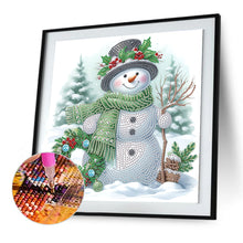 Load image into Gallery viewer, Diamond Painting - Partial Special Shaped - Winter snowman (30*30CM)
