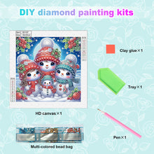 Load image into Gallery viewer, Diamond Painting - Partial Special Shaped - Winter snowman (30*30CM)