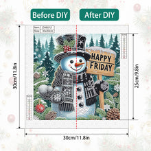 Load image into Gallery viewer, Diamond Painting - Partial Special Shaped - Winter snowman (30*30CM)