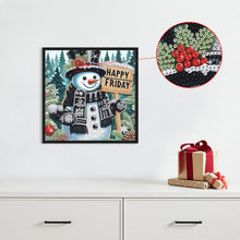 Load image into Gallery viewer, Diamond Painting - Partial Special Shaped - Winter snowman (30*30CM)